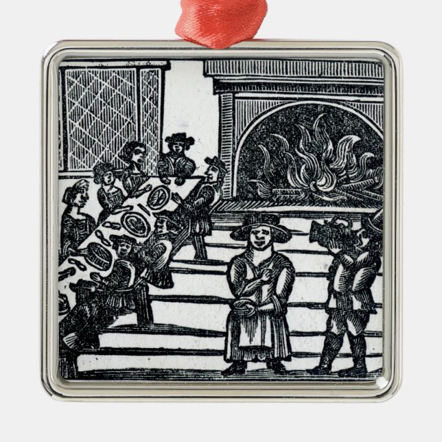 Christmas Entertainment Metal Ornament (Front)
