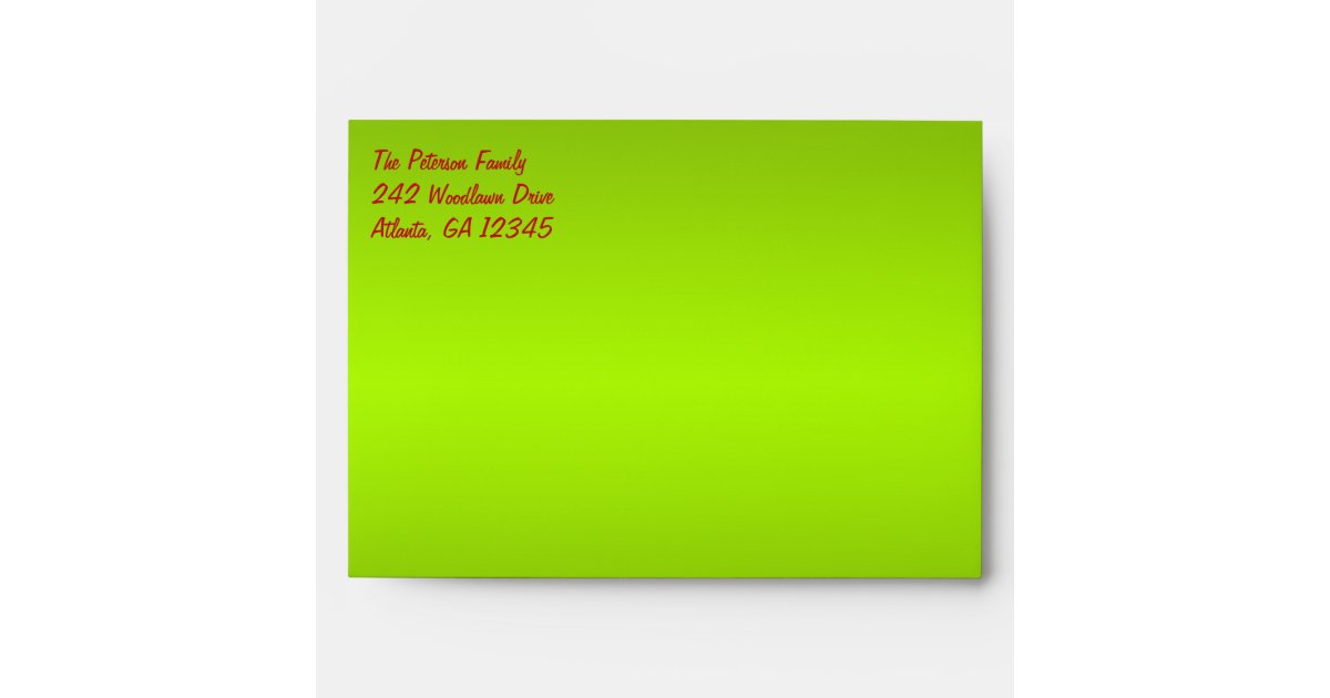 Christmas Envelope for 5x7 Greeting Cards Zazzle