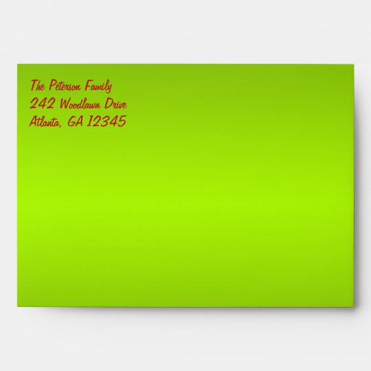 Christmas Envelope for 5x7 Greeting Cards