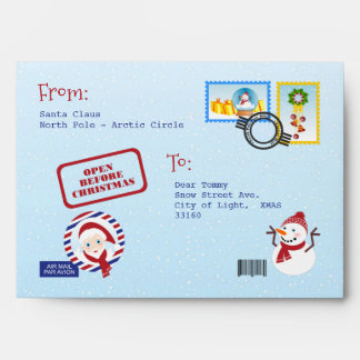 Christmas Envelope for Santa Claus Letter