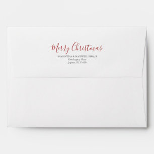 Christmas Envelope Modern Winter Wedding