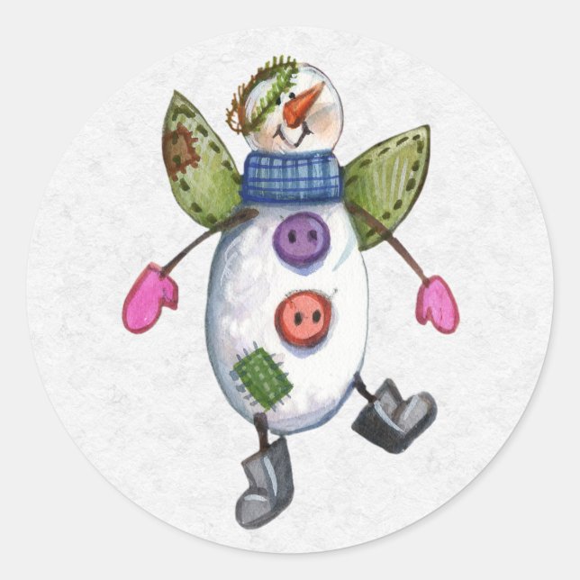 Christmas Envelope Sealer Classic Round Sticker (Front)