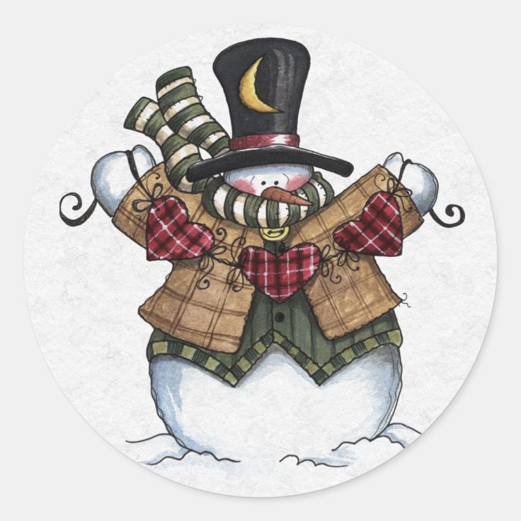 Christmas Envelope Sealer Classic Round Sticker Zazzle