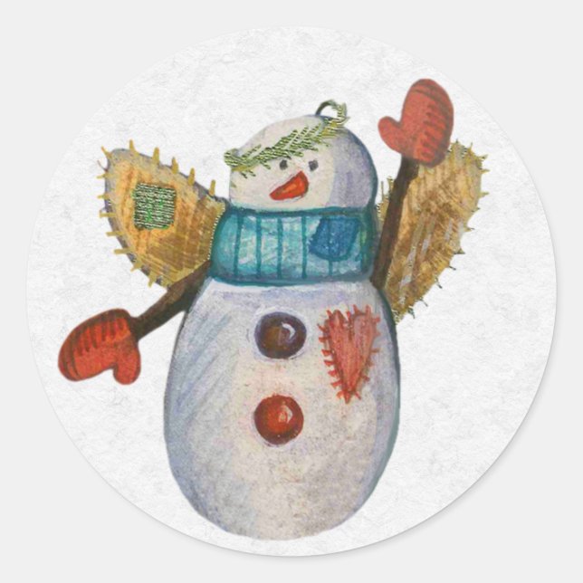 Christmas Envelope Sealer Classic Round Sticker (Front)