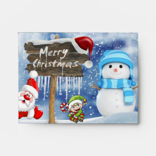 Christmas Envelope, Snowman Envelope
