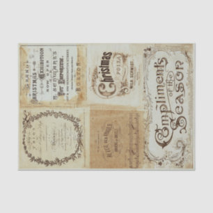 Christmas Ephemera Tissue Paper