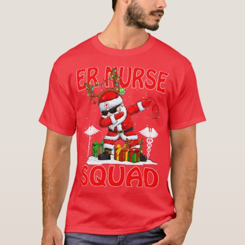 Christmas Er Nurse Squad Reindeer Pajama Dabing Sa T_Shirt