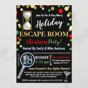 Christmas Escape Room Invitation