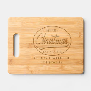 Christmas EST 336 Engraved Cutting Board