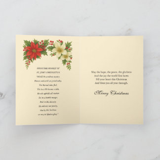 Christmas Eucharistic Adoration with Angels Holiday Card