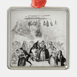 Christmas Eve at Mr. Wardle's Metal Ornament