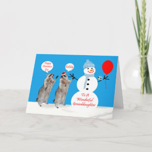 Christmas Eve/Birthday Granddaughter Greeting Card