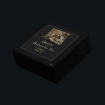 Christmas Eve Box Nativity Scene Waiting Time<br><div class="desc">Christmas Eve Box with Waiting Time,  do not open until December 24th,  Elegant Black and Faux Gold Nativity Scene Unique Wooden Jewelry Keepsake Box,  Add Name</div>