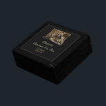 Christmas Eve Box Nativity Scene Waiting Time<br><div class="desc">Christmas Eve Box with Waiting Time,  do not open until December 24th,  Elegant Black and Faux Gold Nativity Scene Unique Wooden Jewelry Keepsake Box,  Add Name</div>