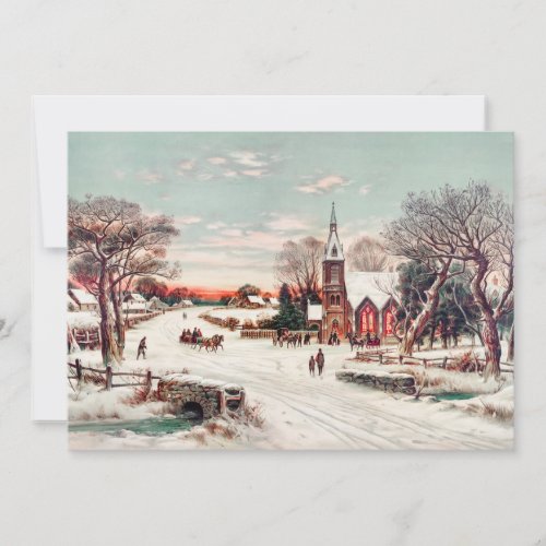 Christmas Eve by Hoover  Son Painting Holiday Card