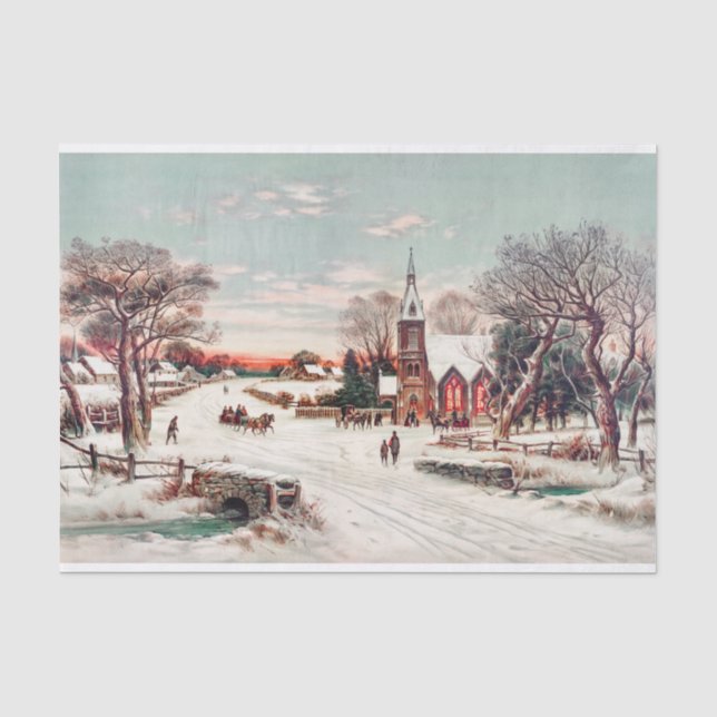 Christmas Eve by Hoover & Son Painting Tissue Paper (Front)