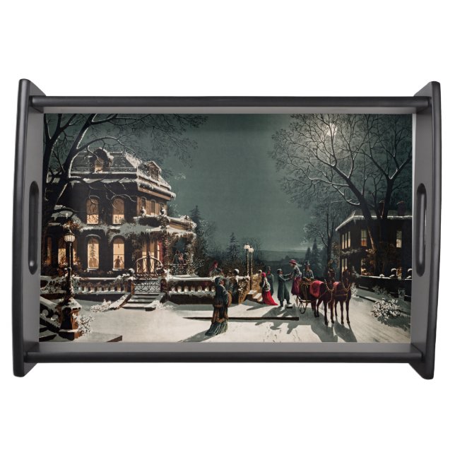 Christmas Eve by Joseph Hoover and Sons Serving Tray (Front)