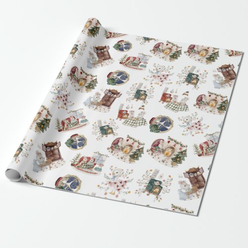 Christmas Eve Cozy Little Ones at Home Gift Wrapping Paper