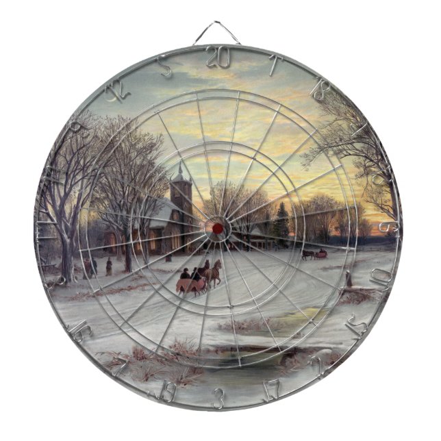 Christmas Eve Dartboard With Darts (Front)