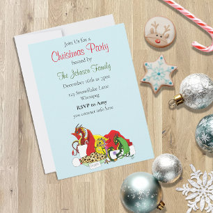 Christmas Eve Dragons Invitation