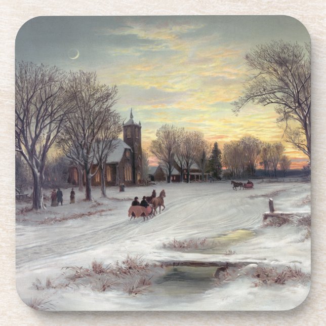 Christmas Eve Drink Coaster (Front)