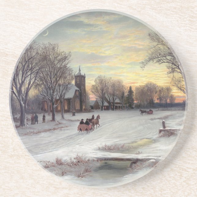Christmas Eve Drink Coaster (Front)