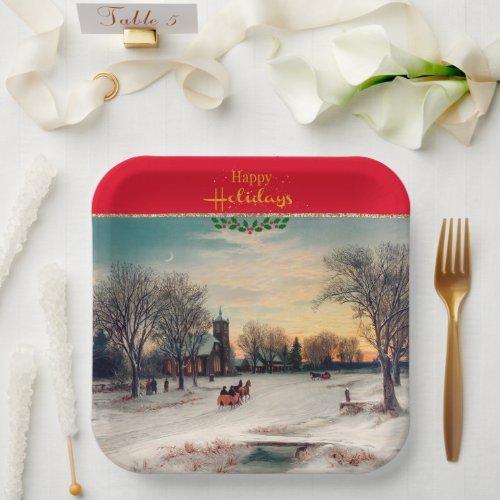 Christmas Eve fine art Paper Plates