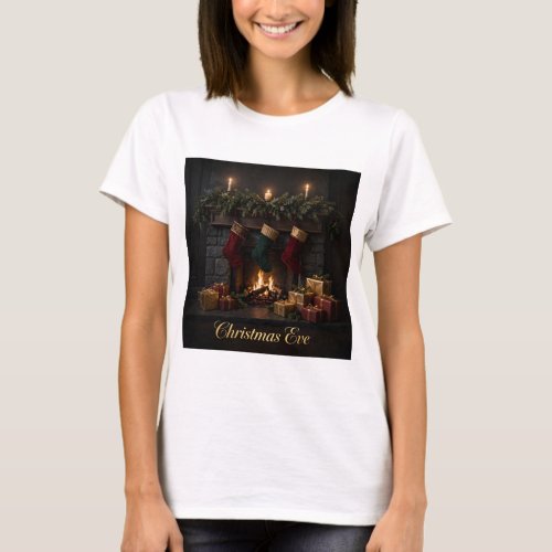 Christmas Eve Fireplace Women's T-Shirt