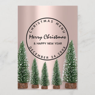 Christmas Eve Holiday Winter Menu Rose Green