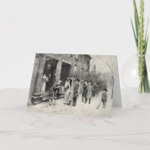 Christmas Eve in Colonial Times greeting card