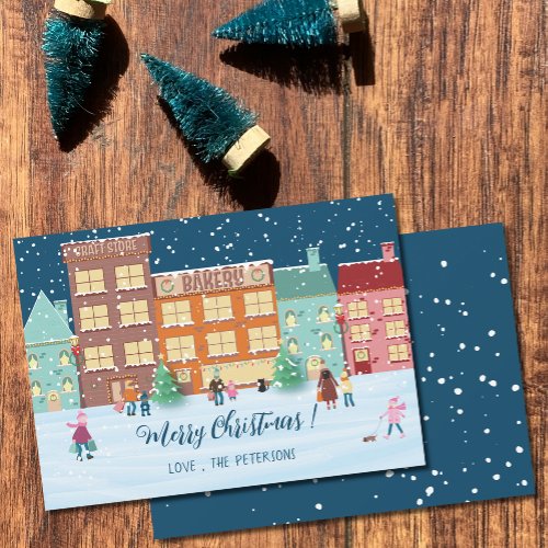 Christmas Eve in Town Flat Holiday Card