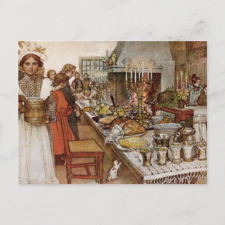 Christmas Eve Julaftonen Holiday Postcard
