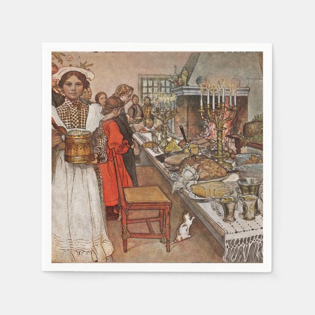 Christmas Eve Julaftonen Paper Napkins (Front)