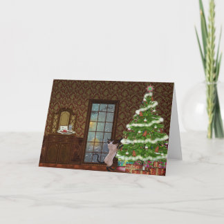 Christmas eve Kitty card