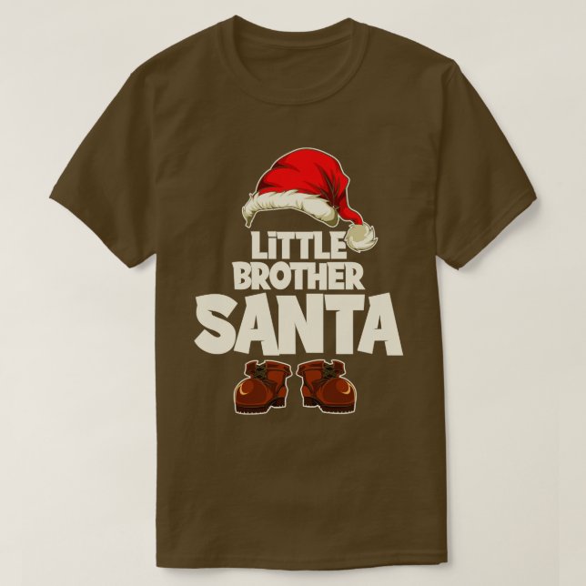 Christmas Eve Little Brother Santa T-Shirt (Design Front)