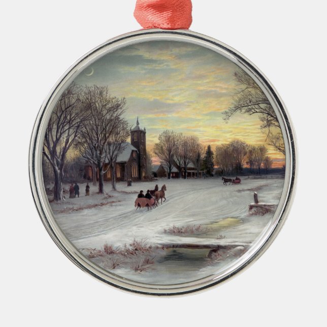 Christmas Eve Metal Ornament (Front)