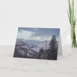 Christmas Eve Moon Greeting Card