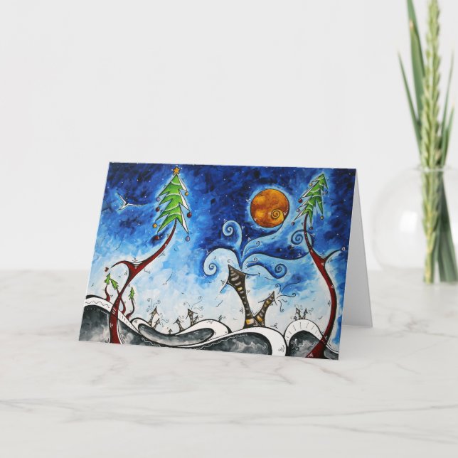 Christmas Eve Original Art Greeting Card Design (Front)