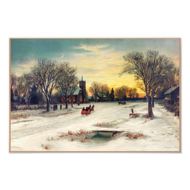 Christmas Eve Painting (1885) by W. C. Bauer Photo Print (Front)