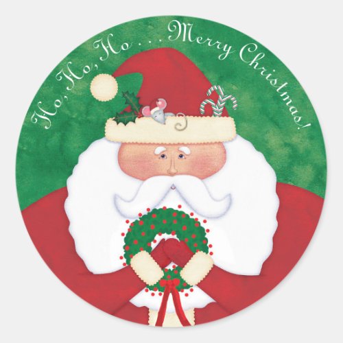 Christmas Eve Santa Classic Round Sticker