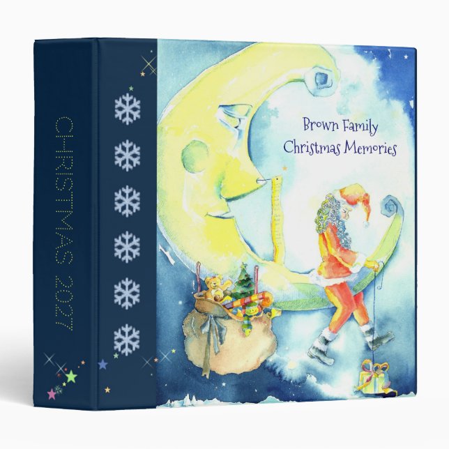 Christmas Eve Santa Family Photo Book Binder (Front/Spine)