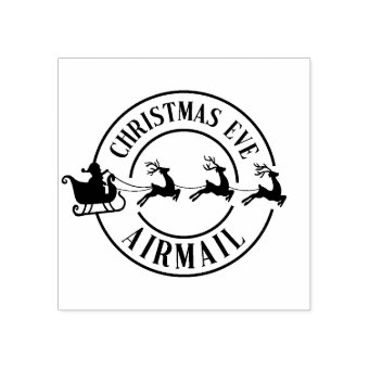 Christmas Eve Santa Mail Airmail Stamp | Zazzle