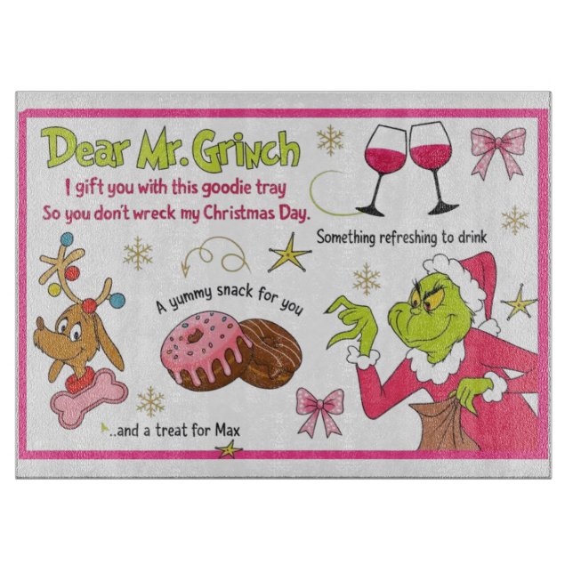 Christmas Eve Santa Milk & Cookie Board  (Front)