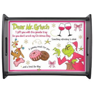 Christmas Eve Santa Milk & Cookie Board Serving Tray