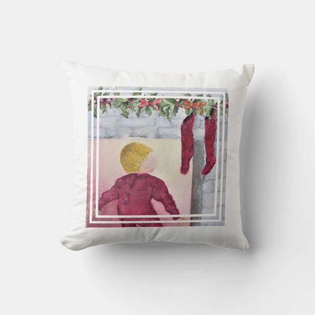 Christmas Eve Throw Pillow (Front)