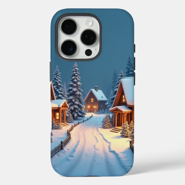 Christmas Eve Village Case-Mate iPhone Case (Back)
