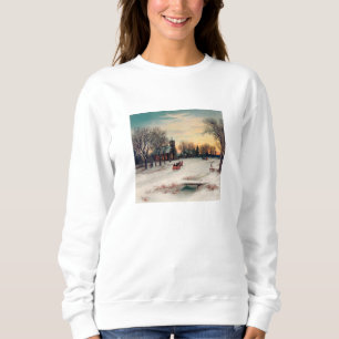 Christmas Eve, vintage illustration, Sweatshirt