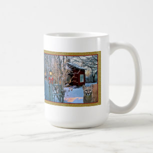 Christmas Eve Visitors (Cougar and Crow) Coffee Mug