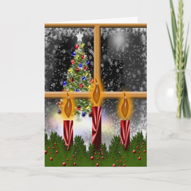 Christmas Eve Window Holiday Candles Holidays Xmas (Front)