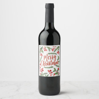 Christmas eve wine lable wine label